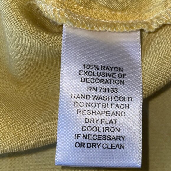 Golden Yellow Melissa Paige Women's Boho Lace Blouse Flared Ruffled Sleeve 1X - Picture 5 of 8